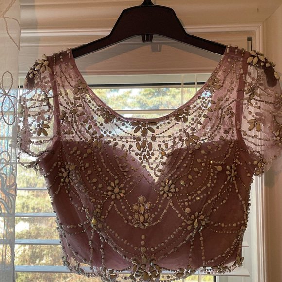 Lilac beaded two-piece prom dress - Picture 2 of 5